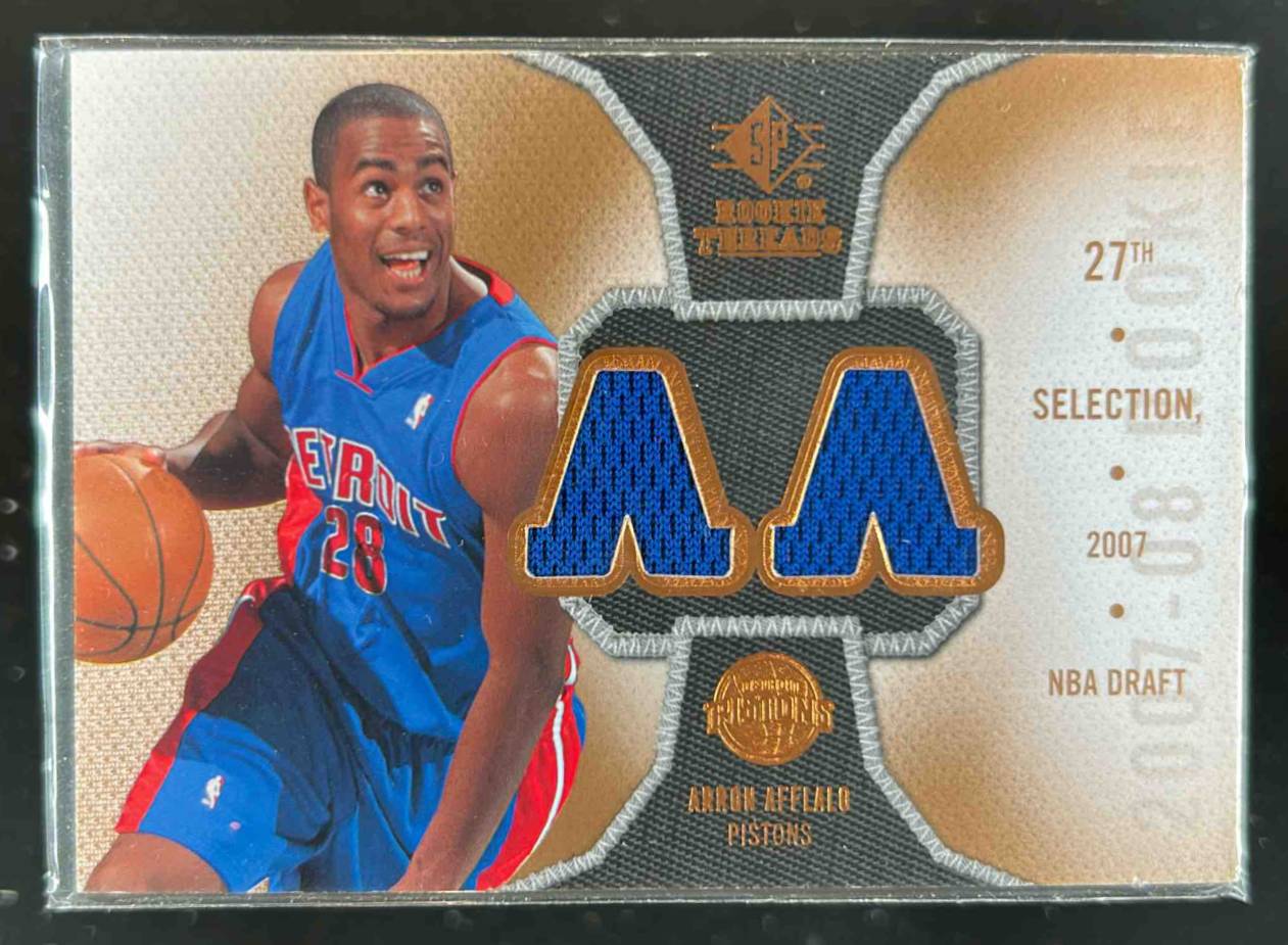 Card image for 2007-08 SP ROOKIE THREADS ARRON AFFLALO #RT-AA MEM RC ROOKIE DETROIT PISTONS