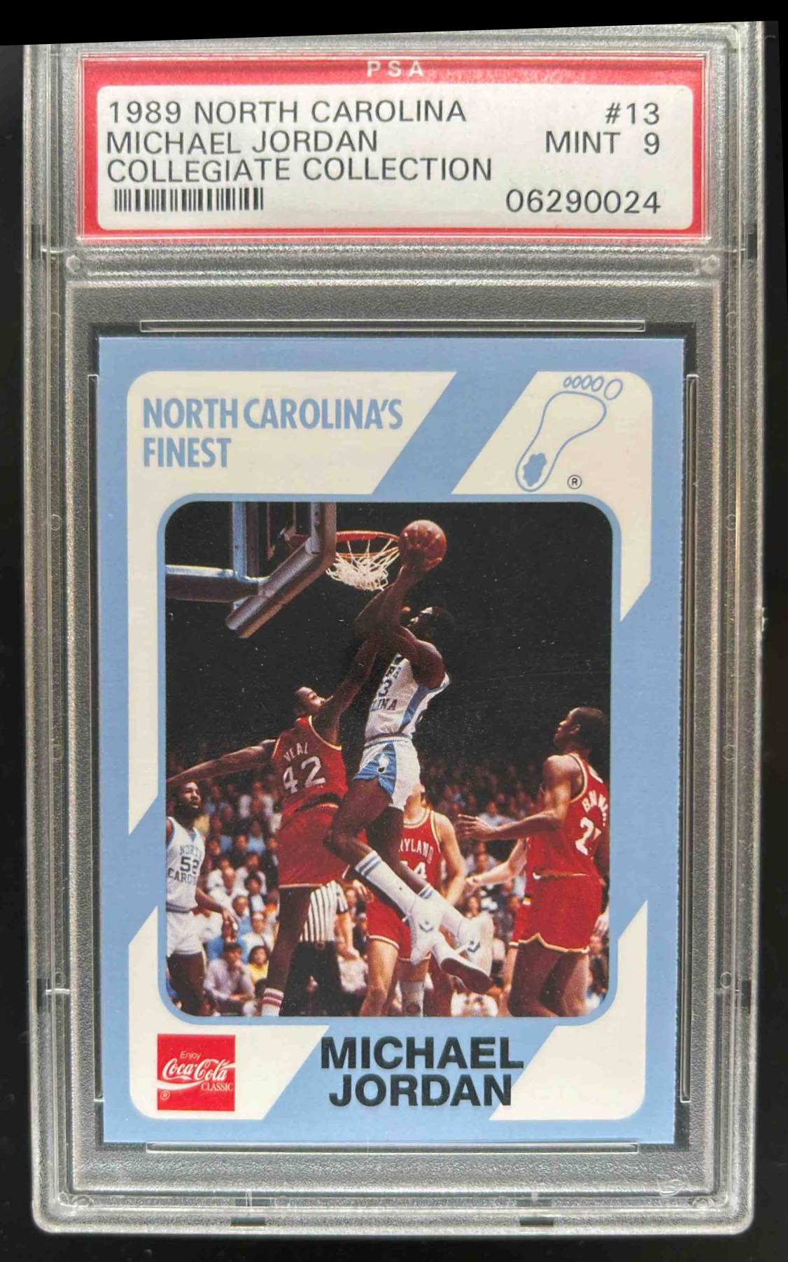 Card image for 1989 NORTH CAROLINA'S FINEST MICHAEL JORDAN #13 PSA 9