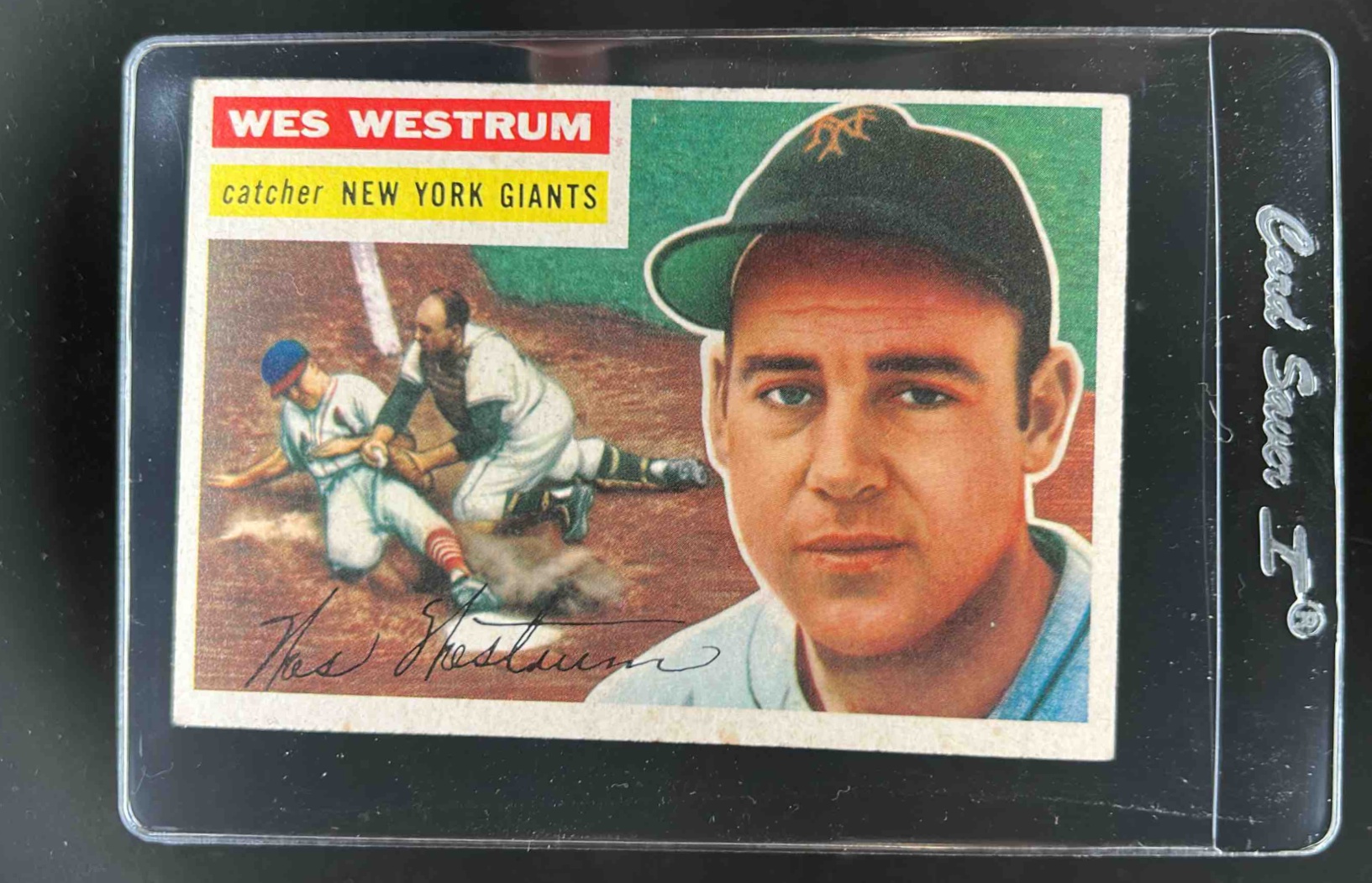 Card image for 1956 TOPPS WES WESTRUM #156B NEW YORK GIANTS