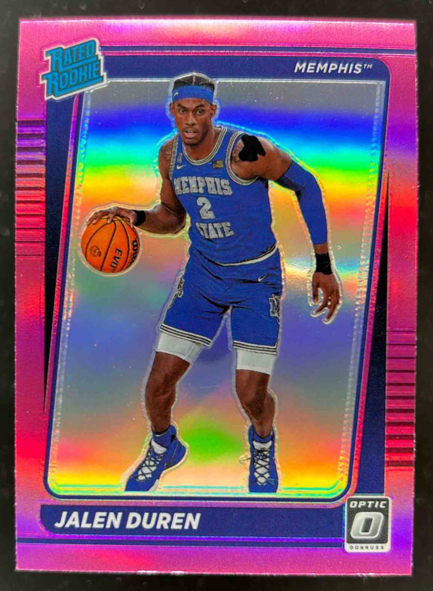 Card image for 2022-23 Panini Chronicles Draft Picks Jalen Duren Donruss Optic Rated Rookie Pink #13 RC