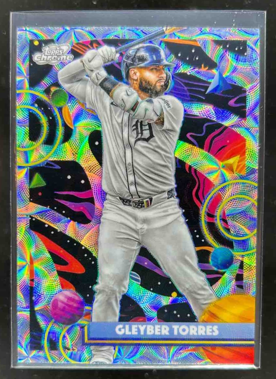 Card image for Gleyber Torres 2025 Topps Cosmic Chrome Nucleus Refractor