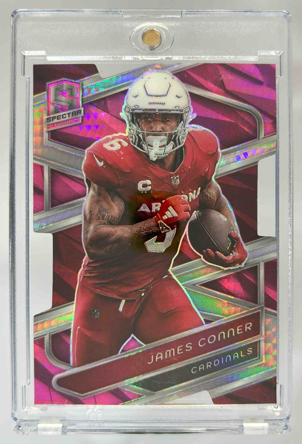 Card image for 2024 Panini Football Luminance James Conner Orange /50 #2 Arizona Cardinals