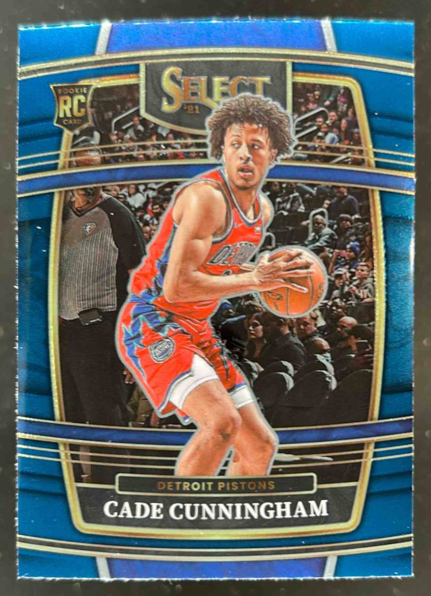 Card image for 2021-22 Panini Select Cade Cunningham Blue (Retail Base) #11 RC Concourse Rookie