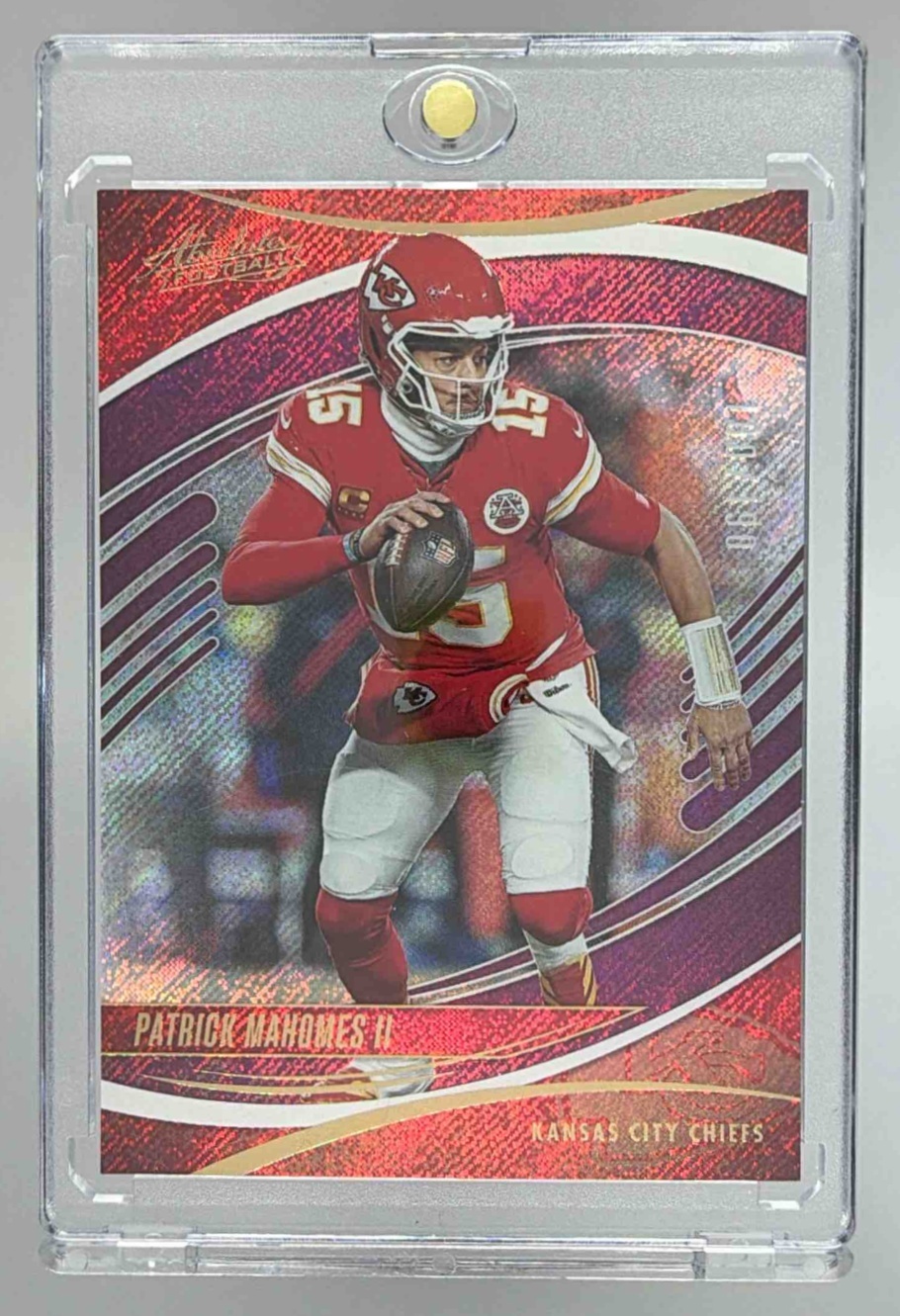 Card image for 2025 Panini Absolute Patrick Mahomes II Green Waves /60 #53 Chiefs