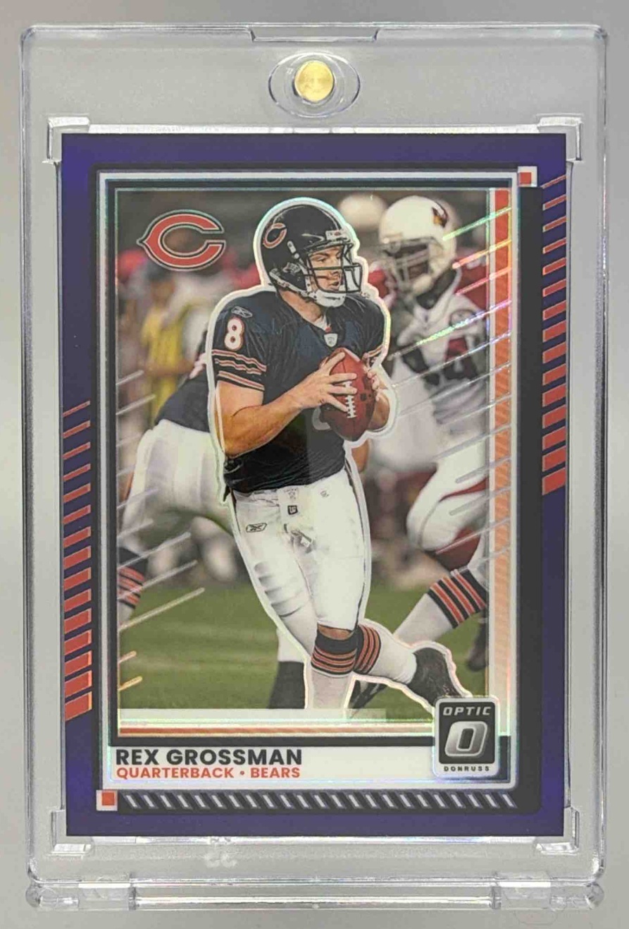 Card image for 2025 Panini Donruss Optic Rex Grossman Purple Prizm /60 #66 Bears