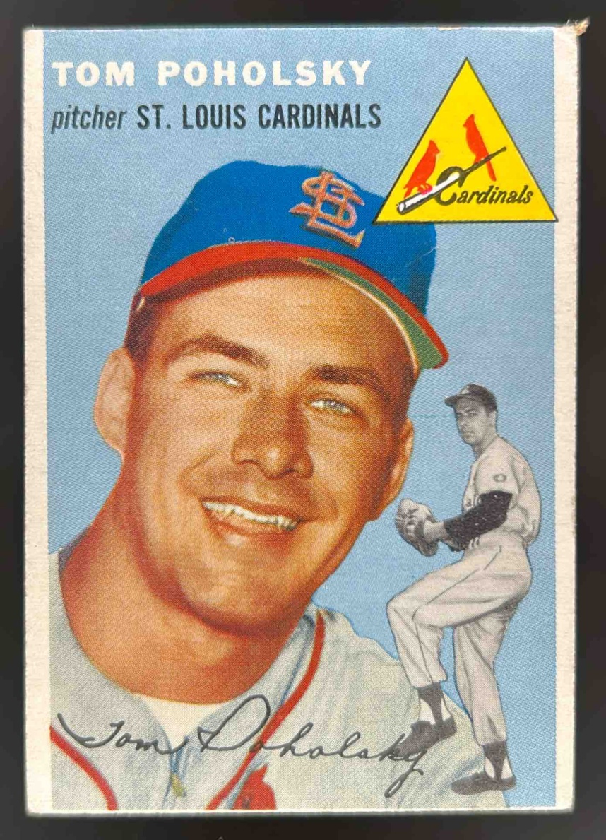 Card image for 1954 TOPPS TOM POHOLSKY #142 ST. LOUIS CARDINALS