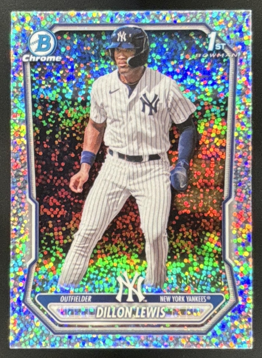 Card image for 2026 Bowman Dillon Lewis Chrome Speckle Refractor /299 1st Prospect