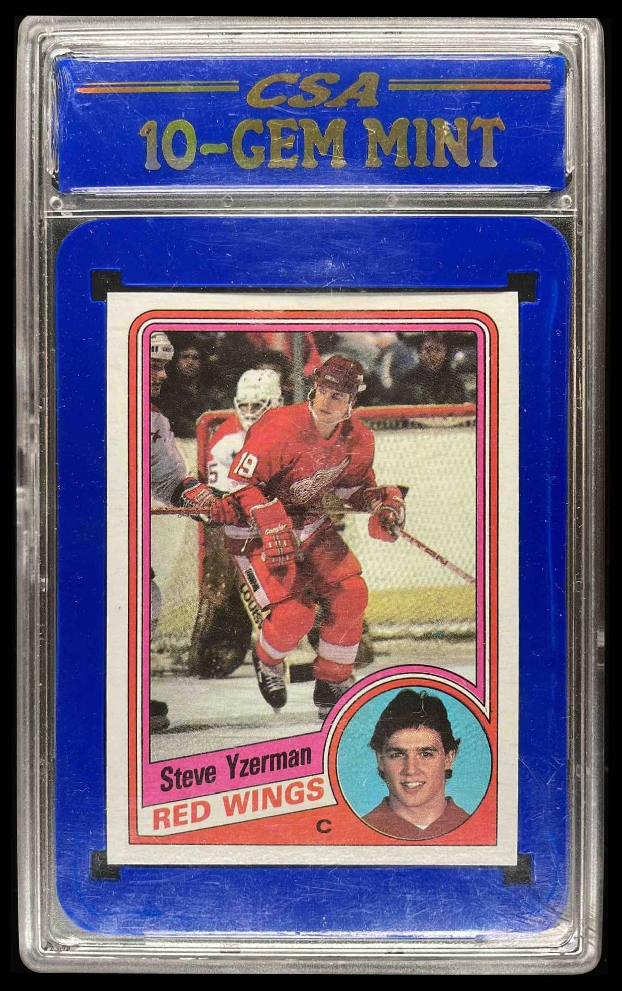 Card image for 1984-85 TOPPS STEVE YZERMAN #49 RC CSA 10 GEM MINT ROOKIE DETROIT RED WINGS