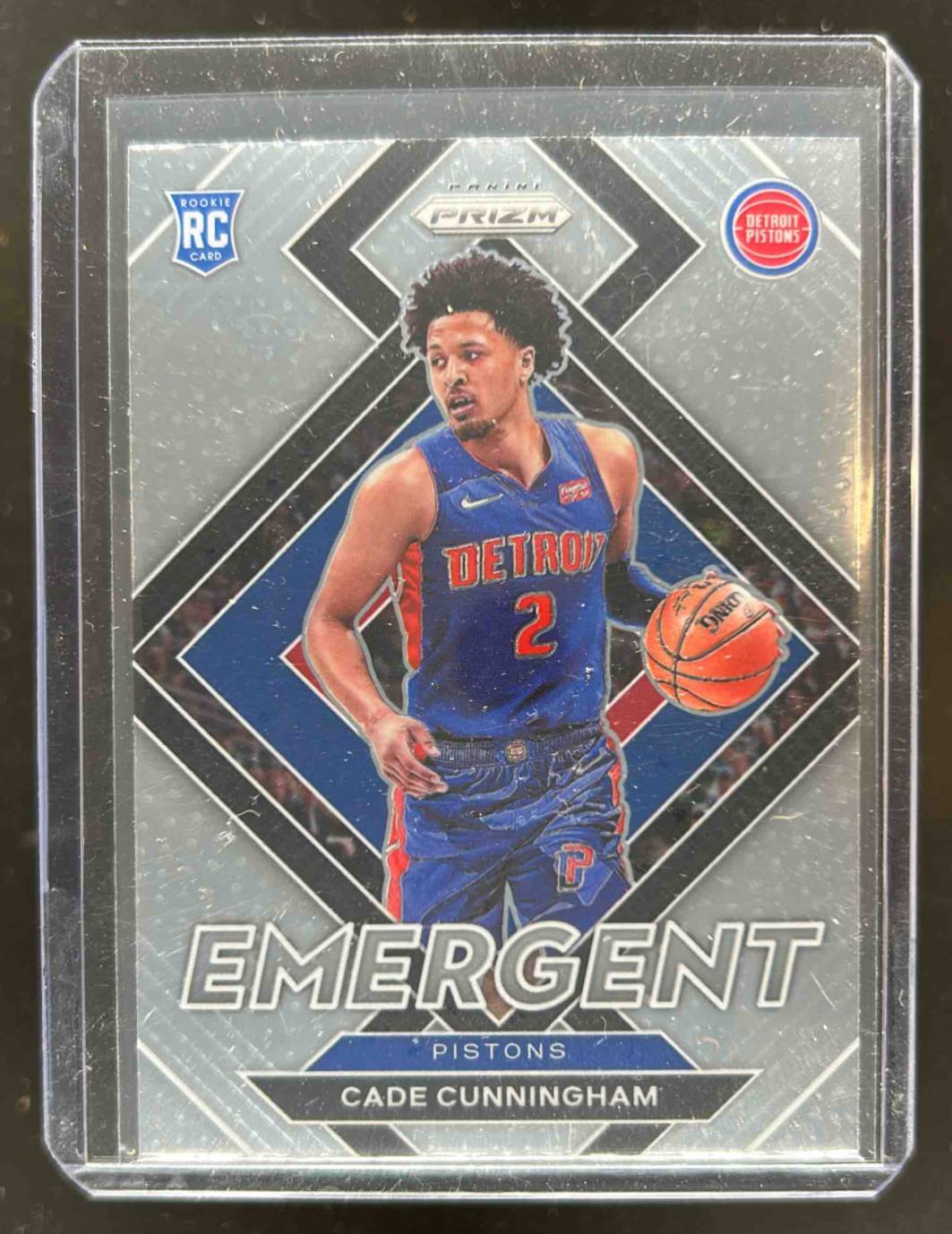 Card image for 2021-22 PANINI PRIZM CADE CUNNINGHAM EMERGENT #22 RC ROOKIE DETROIT PISTONS