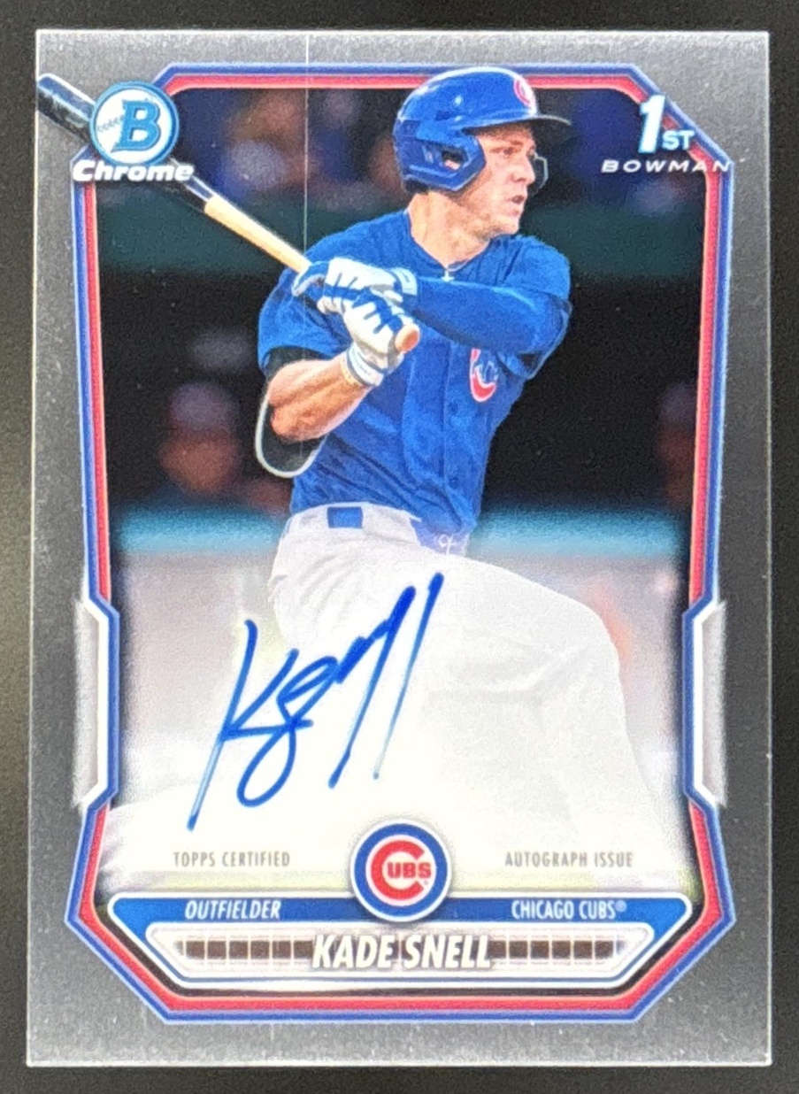 Card image for Kade Snell 2026 Bowman Chrome Prospect Auto Chicago Cubs