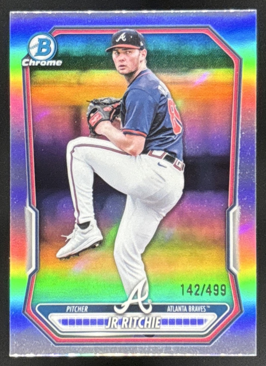 Card image for JR Ritchie 2026 Bowman Refractor /499 Chrome Prospects Atlanta Braves