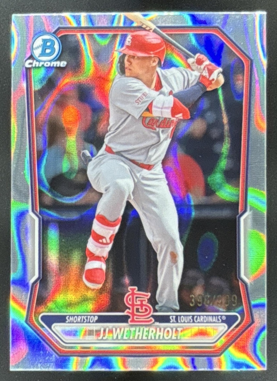 Card image for 2026 Bowman JJ Wetherholt Chrome Prospects Lava Refractor /399
