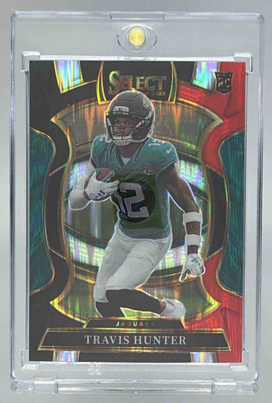 Card image for 2025 Panini Football Select Travis Hunter Concourse #28 RC Jacksonville Jaguars