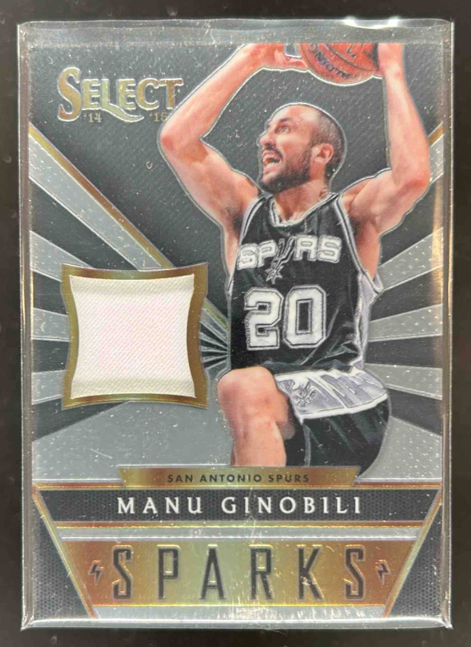 Card image for 2014-15 PANINI SELECT MANU GINOBILI SPARKS JERSEYS /149 #1 SAN ANTONIO SPURS