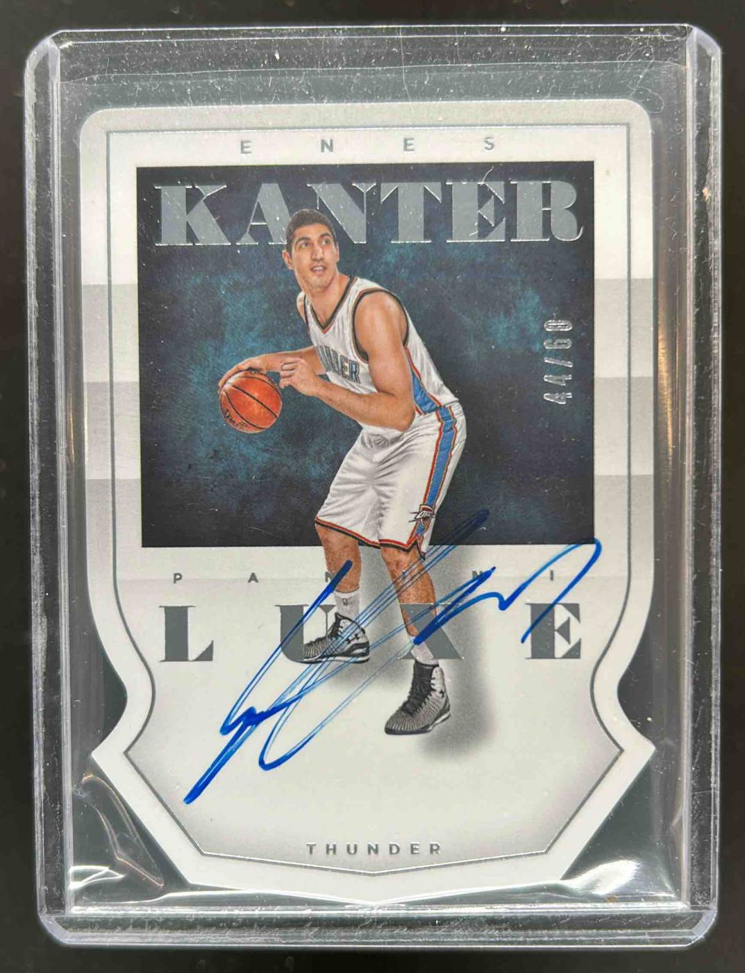 Card image for 2014-15 PANINI LUXE ENES KANTER DIE CUT AUTO /60 #DC-EK OKLAHOMA CITY THUNDER