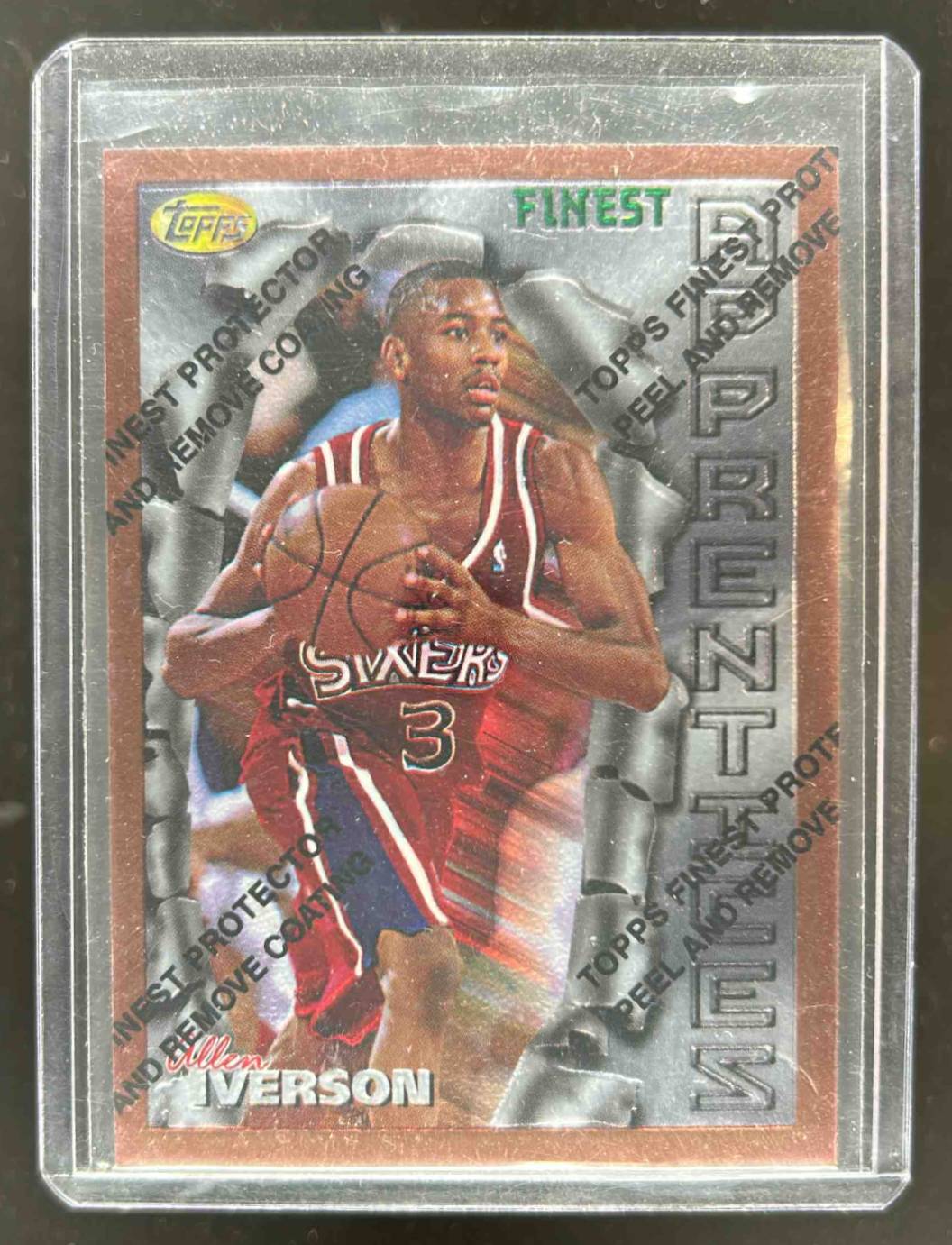 Card image for 1996-97 TOPPS FINEST ALLEN IVERSON #69 RC ROOKIE PHILADELPHIA 76ERS