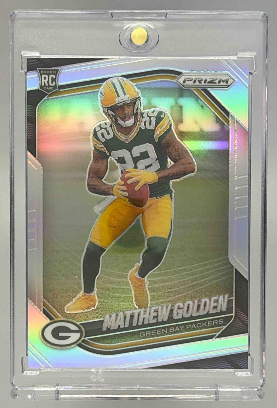 Card image for 2025 Panini Football Prizm Matthew Golden #326 RC Green Bay Packers