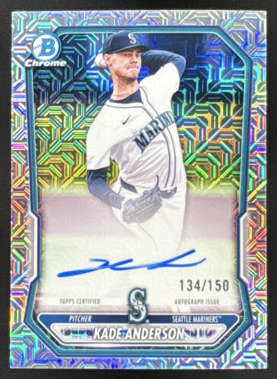 Card image for 2026 Bowman Kade Anderson Chrome Prospect Auto HTA Choice Refractor /150