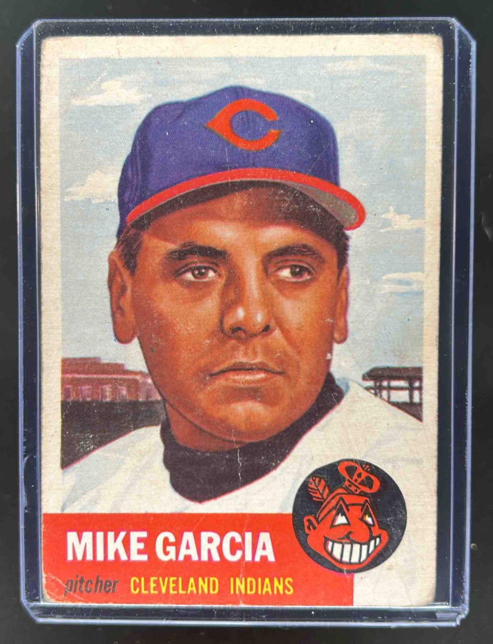 Card image for 1953 TOPPS BASEBALL MIKE GARCIA #75