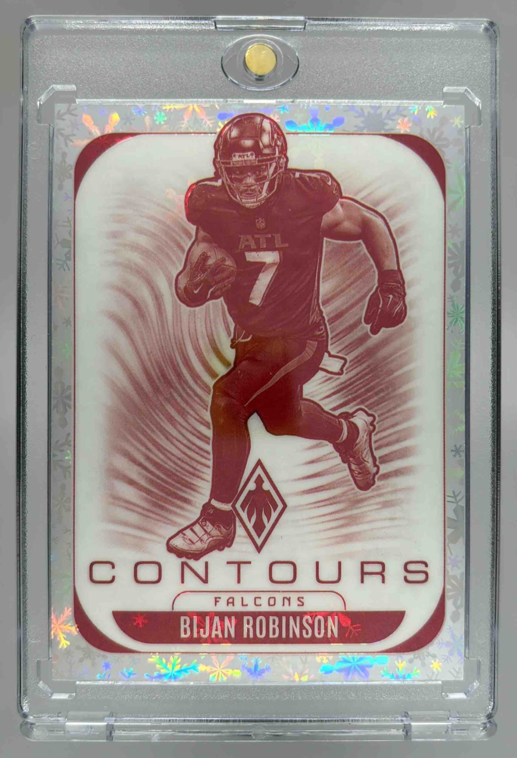 Card image for 2025 Panini Phoenix Bijan Robinson Contours Blue /199 #2 Falcons