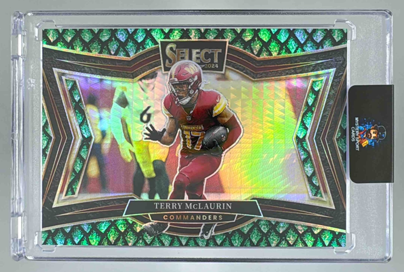 Card image for 2024 Panini Select Terry McLaurin Field Dragon Scale Prizm /70 #495 Commanders
