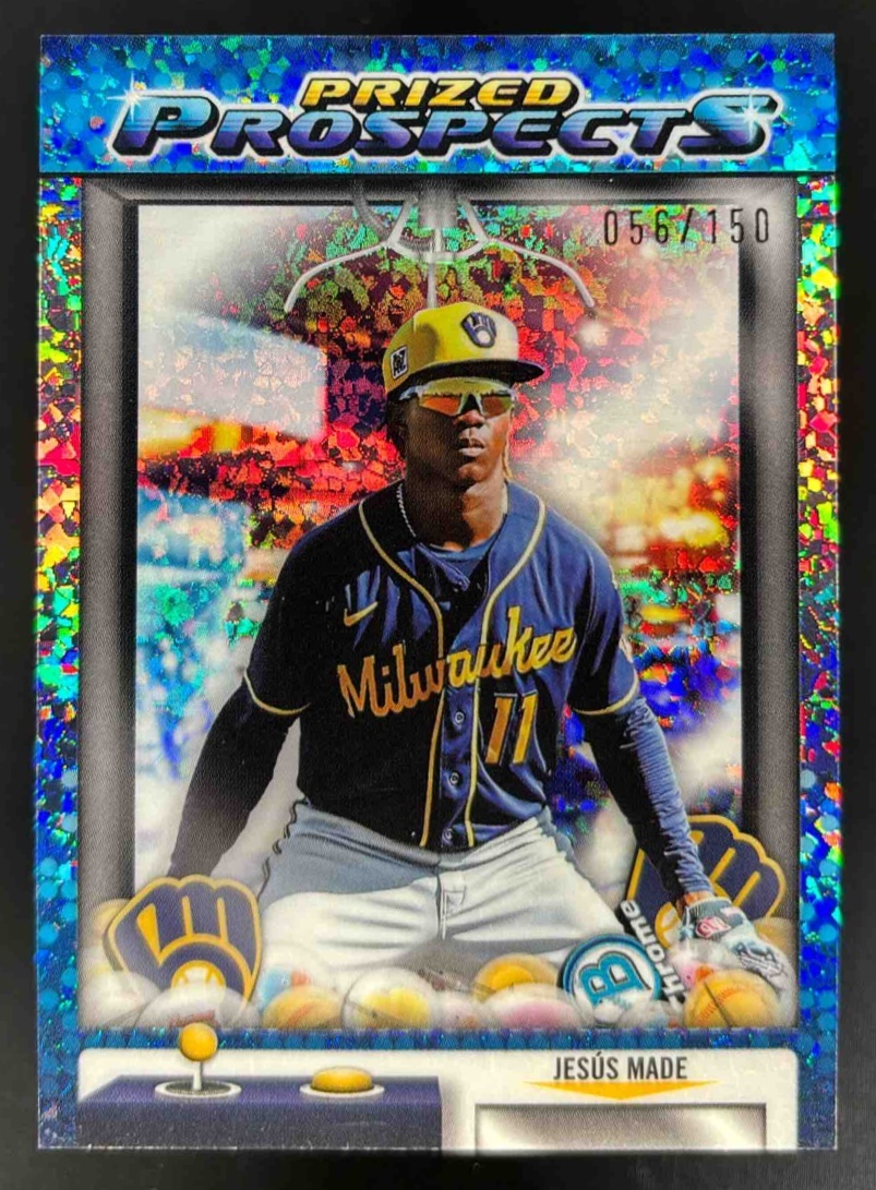 Card image for 2025 Bowman Draft Jesus Made Prized Prospects Mini-Diamond Refractor /150