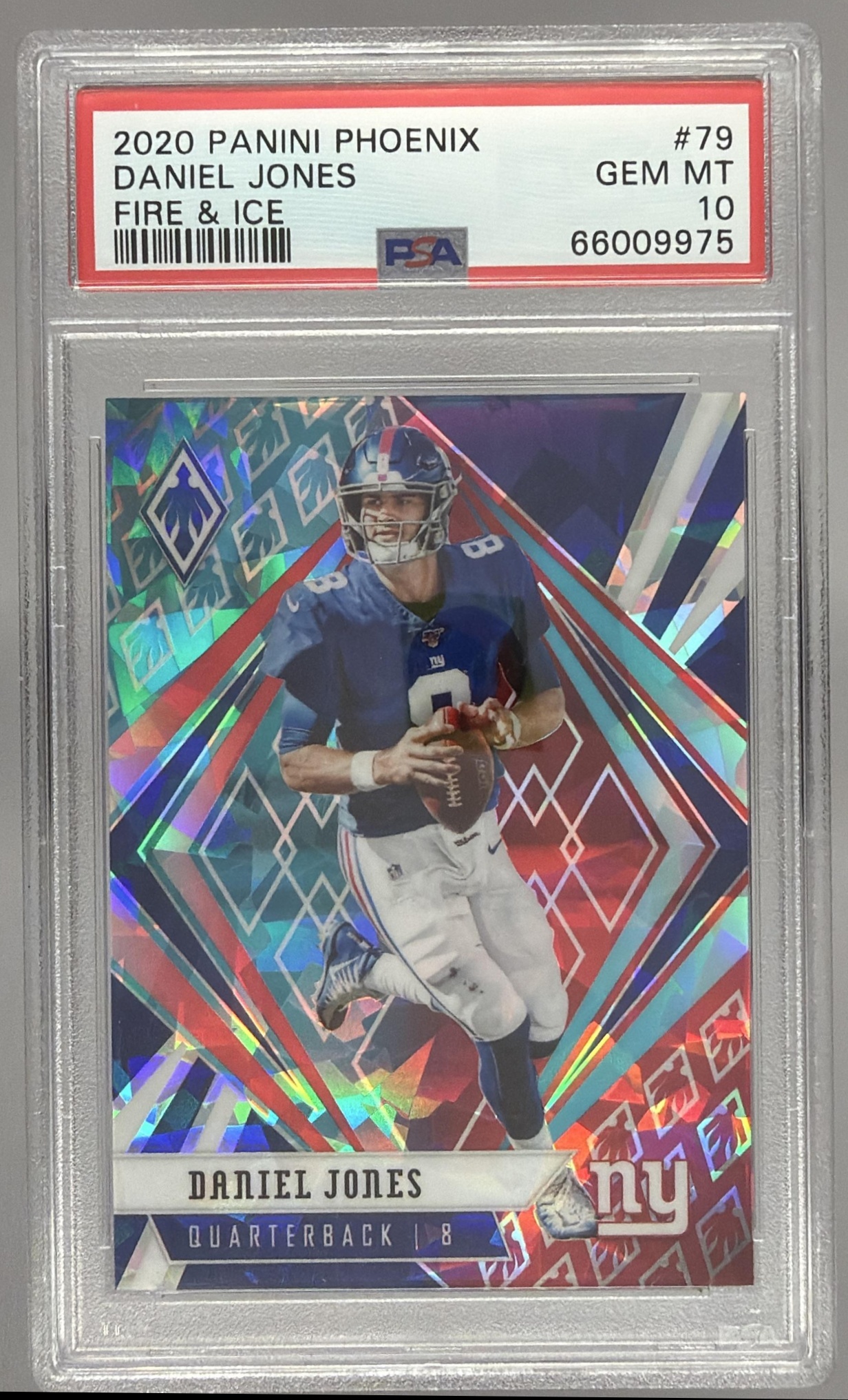 Card image for 2019 Panini Football Phoenix Daniel Jones #102 RC New York Giants