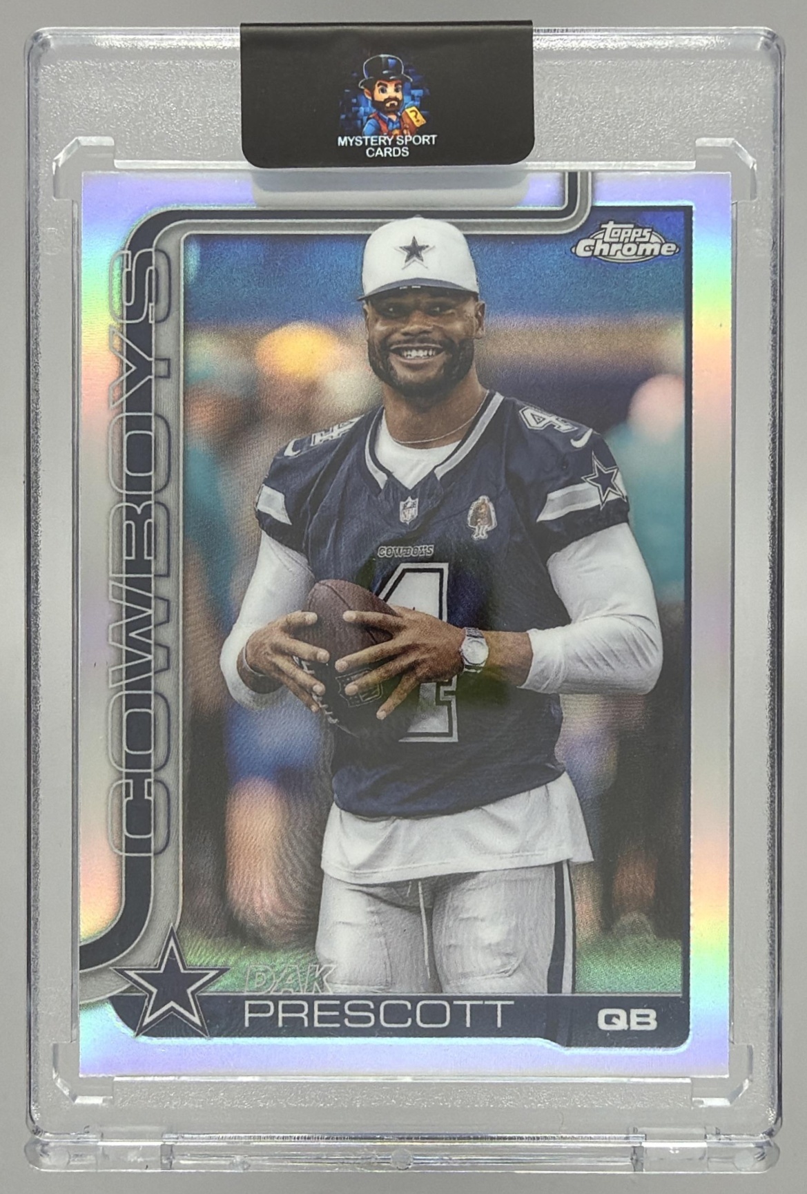 Card image for 2025 Topps Chrome Sapphire Dak Prescott Image Variation #79 SP VAR Cowboys