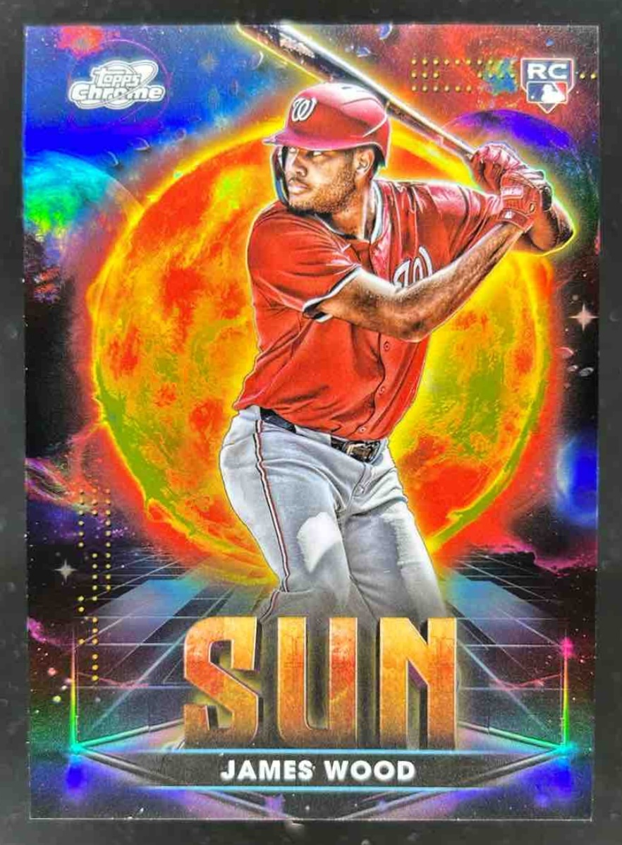 Card image for James Wood 2025 Topps Cosmic Chrome Planetary Pursuit Sun