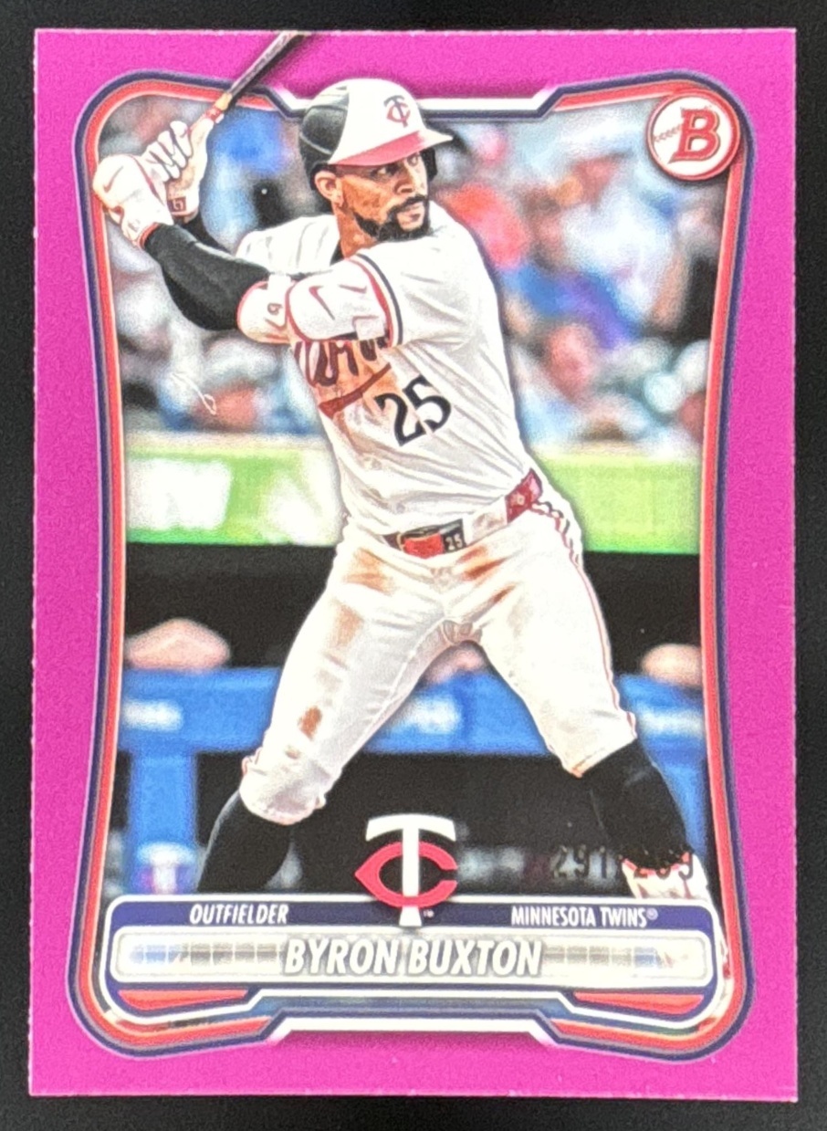Card image for Byron Buxton 2026 Bowman Fuchsia Border /299 Minnesota Twins