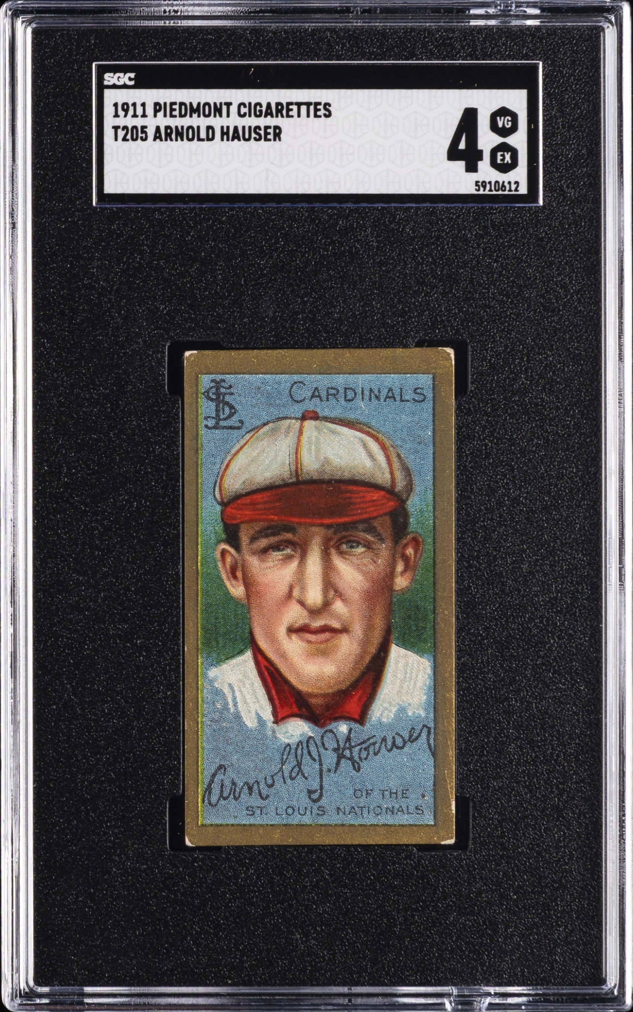 1911 T205 Gold Border Piedmont Arnold Hauser SGC 4