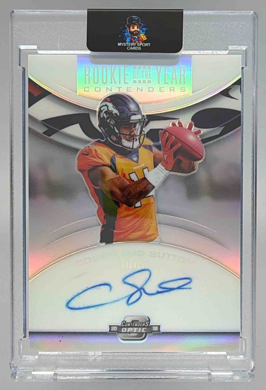 Card image for 2018 Panini Contenders Optic Courtland Sutton Rookie of the Year Auto #RYA-CS RC Broncos