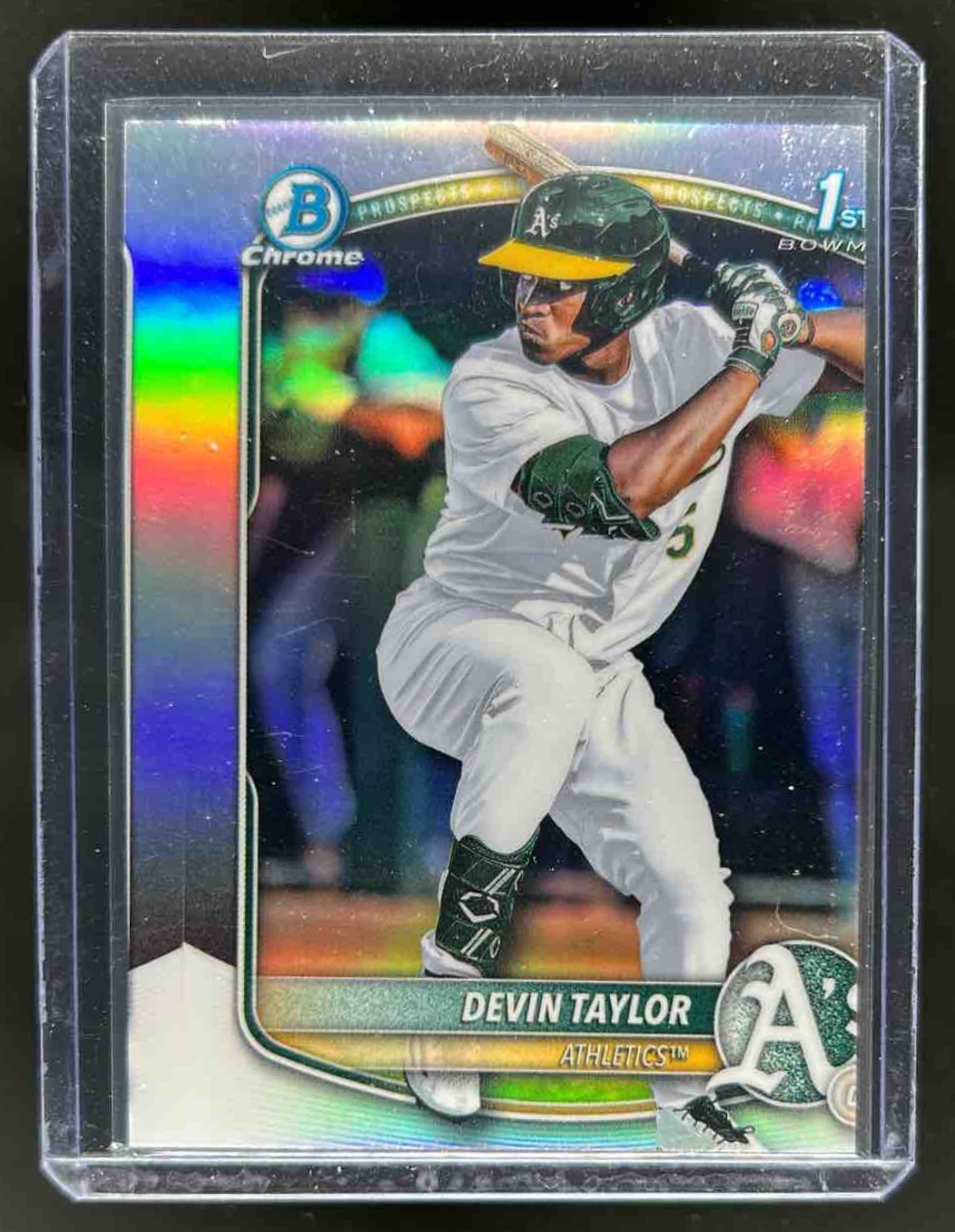 Devin Taylor 2025 Bowman Baseball Draft Chrome Refractor 1st Prospect Athletics