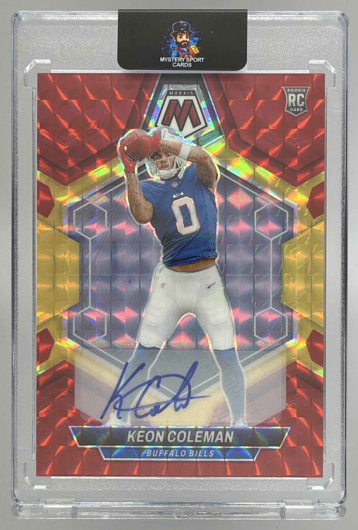 Card image for 2024 Panini Football Mosaic Keon Coleman Rookie Auto #333 RC Buffalo Bills