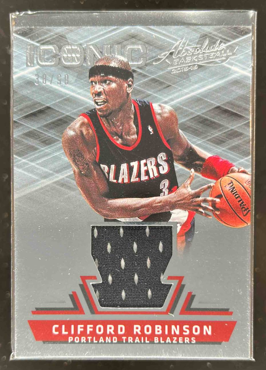 Card image for 2015-16 Panini Absolute Clifford Robinson Iconic Materials 38 /99 #13