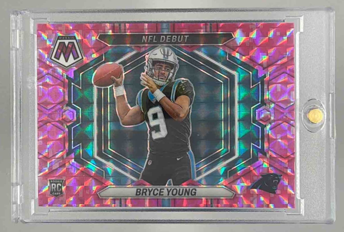 Card image for 2023 Panini Football Mosaic Bryce Young #ND-2 RC NFL Debut Carolina Panthers