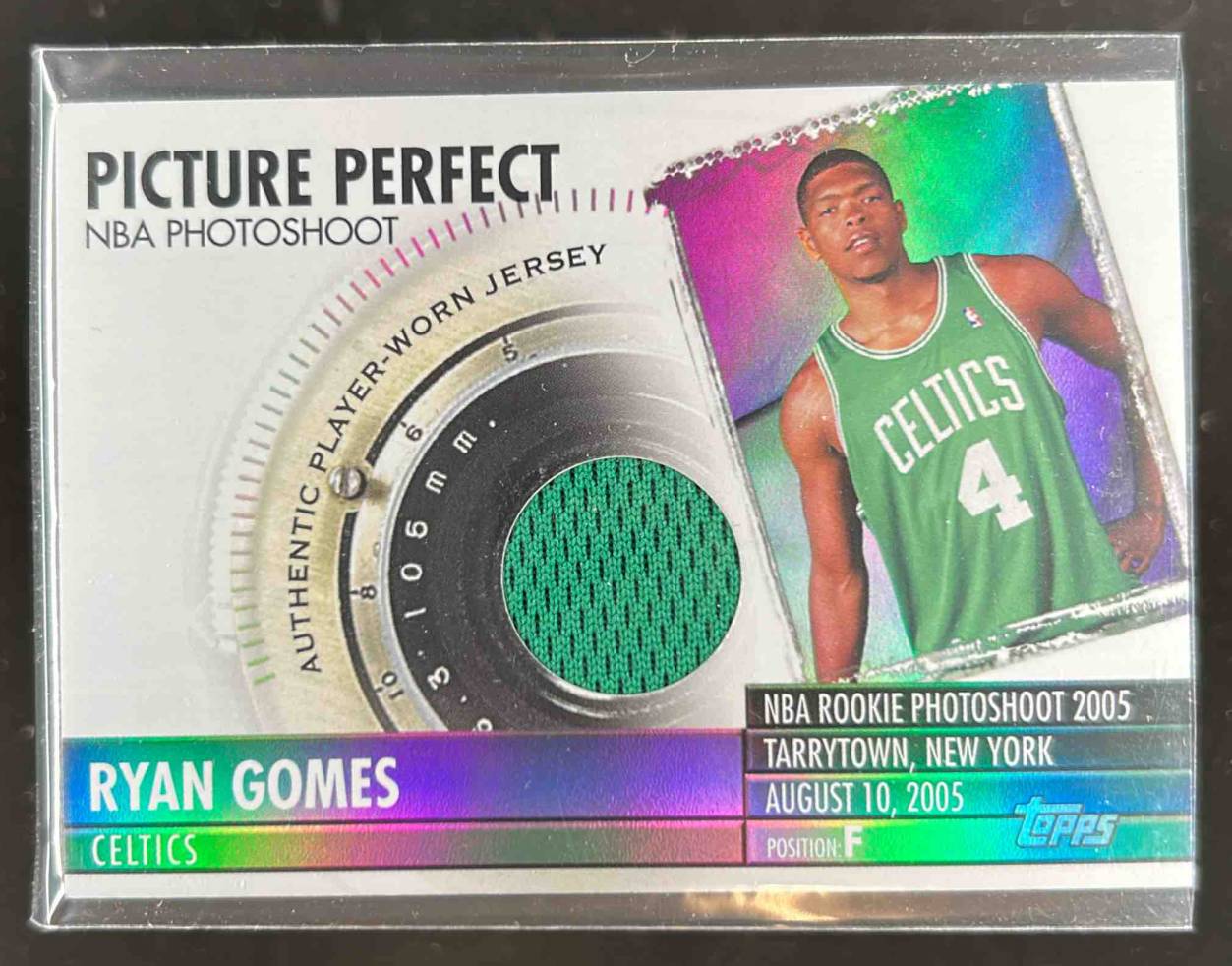Card image for 2005-06 Topps Big Game Ryan Gomes Picture Perfect Relics /129 #PPR-RG RC Rookie
