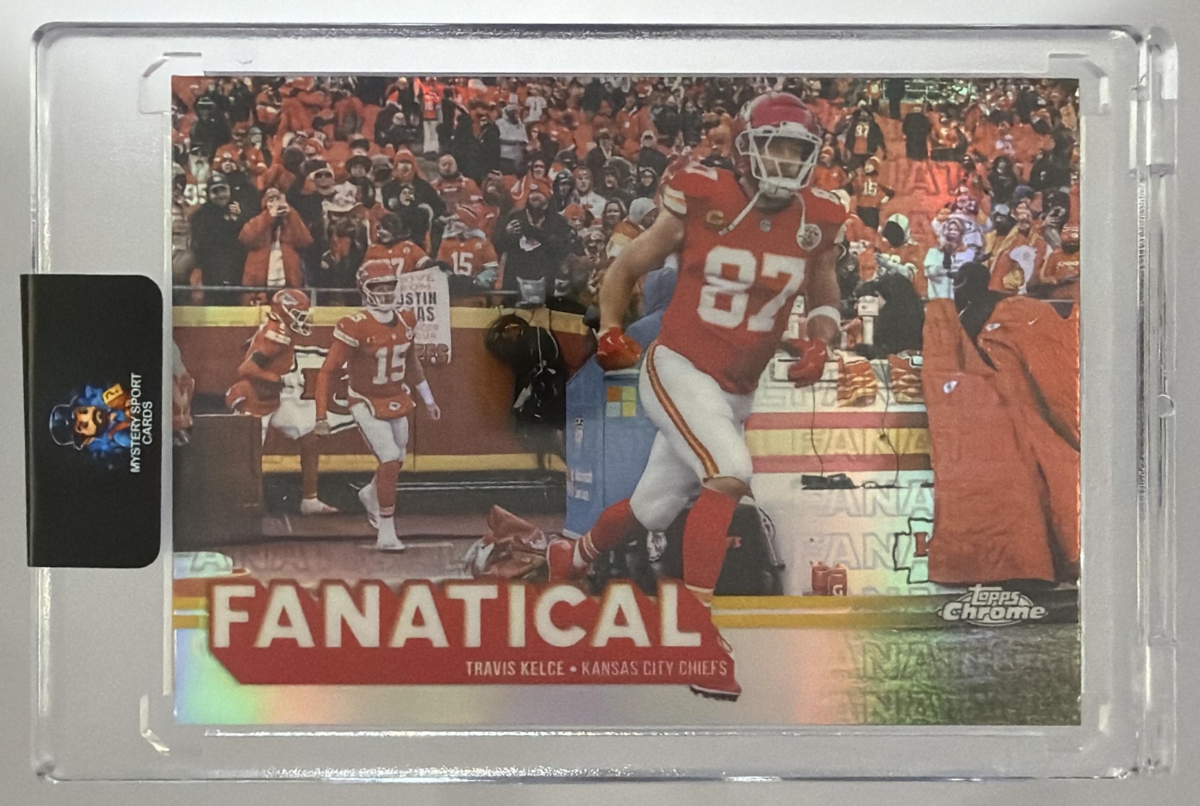 Card image for 2025 Topps Football Chrome Travis Kelce Fanatical #FF-29 Kansas City Chiefs