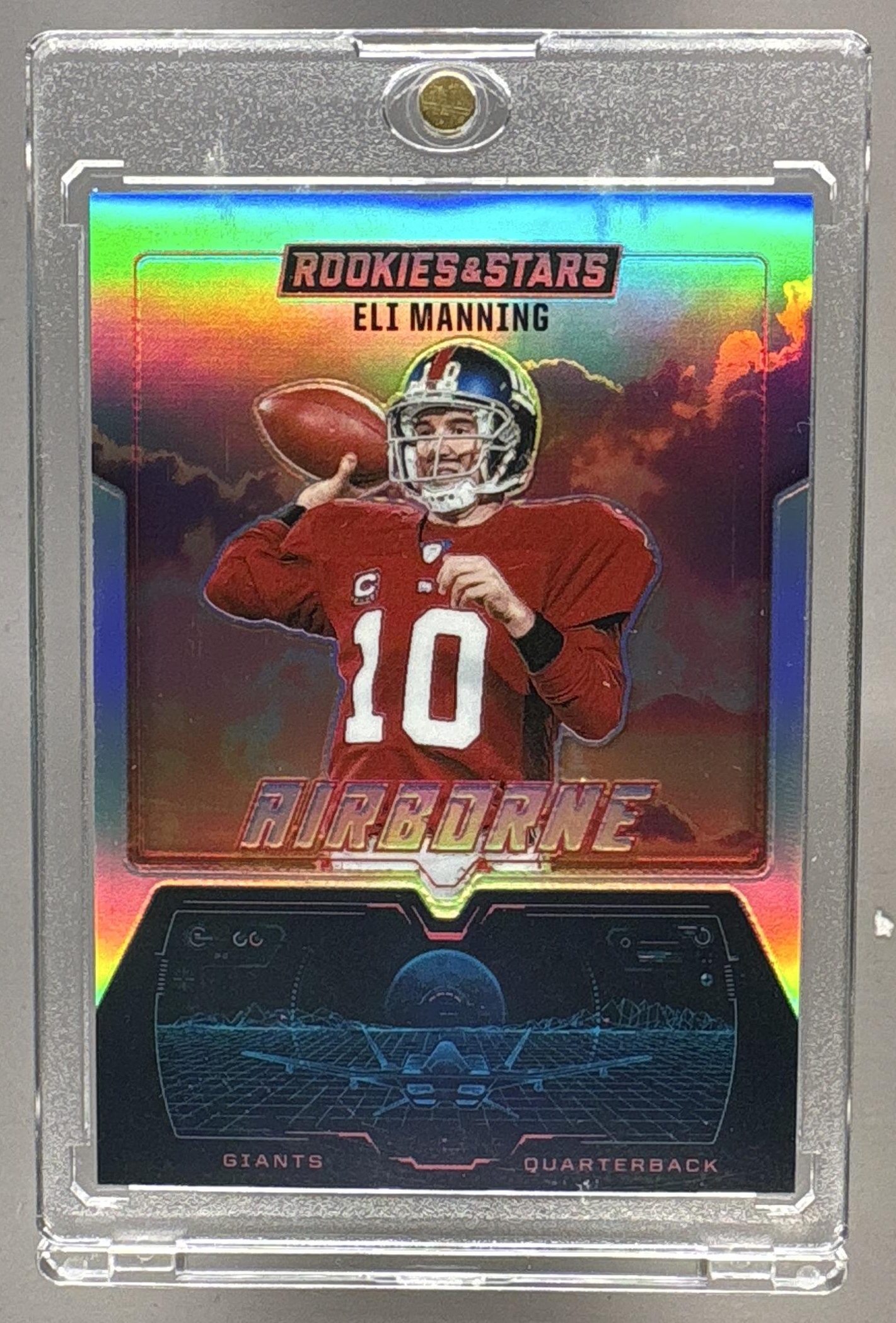 2025 PANINI ROOKIES & STARS ELI MANNING #10 AIRBORNE SILVER GIANTS