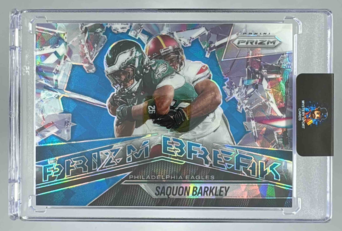 Card image for 2025 Panini Football Prizm Saquon Barkley Break #9 Philadelphia Eagles