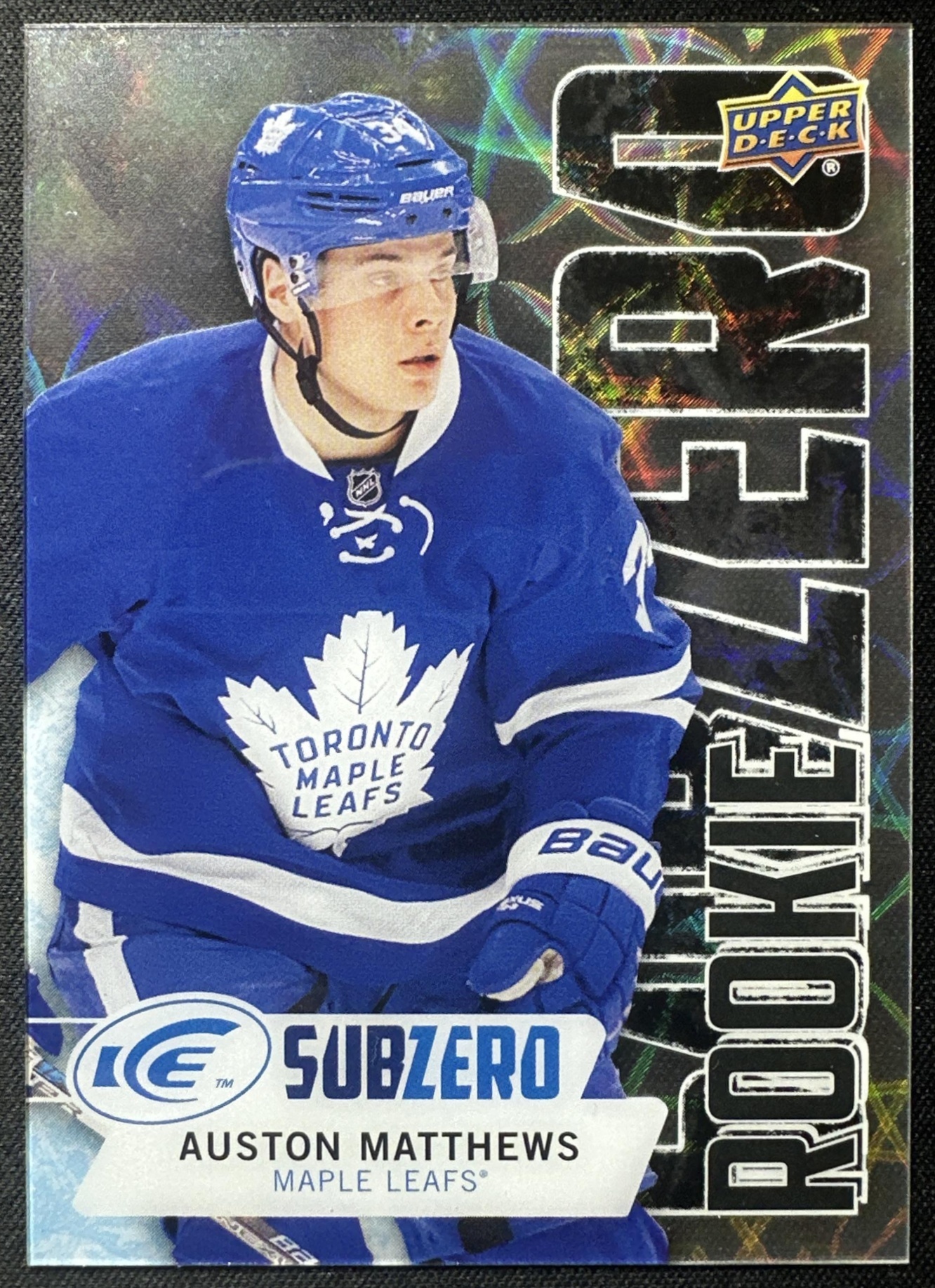 2016-17 Upper Deck Ice Auston Matthews #SZ-61 SubZero Rookie RC Maple Leafs