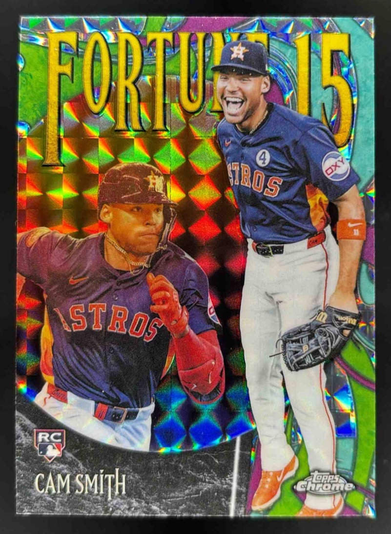 Card image for 2025 Topps Chrome Update Cam Smith Fortune 15 Geometric Refractor RC