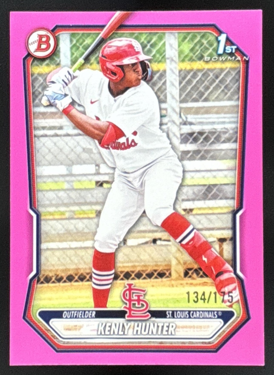 Card image for Kenly Hunter 2026 Bowman Pink Border /175 Prospects St. Louis Cardinals