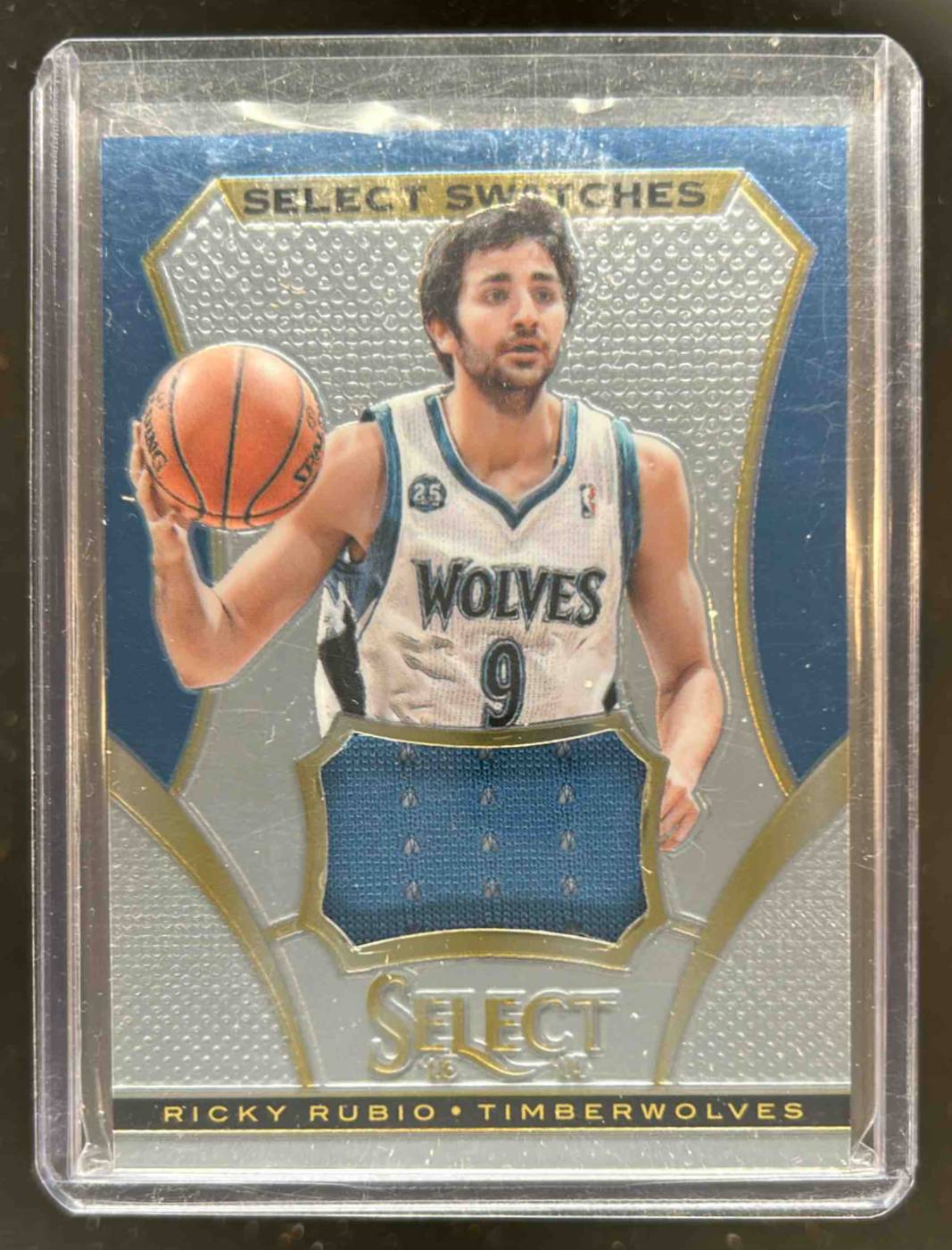Card image for 2013-14 PANINI SELECT RICKY RUBIO SWATCHES #37 MINNESOTA TIMBERWOLVES
