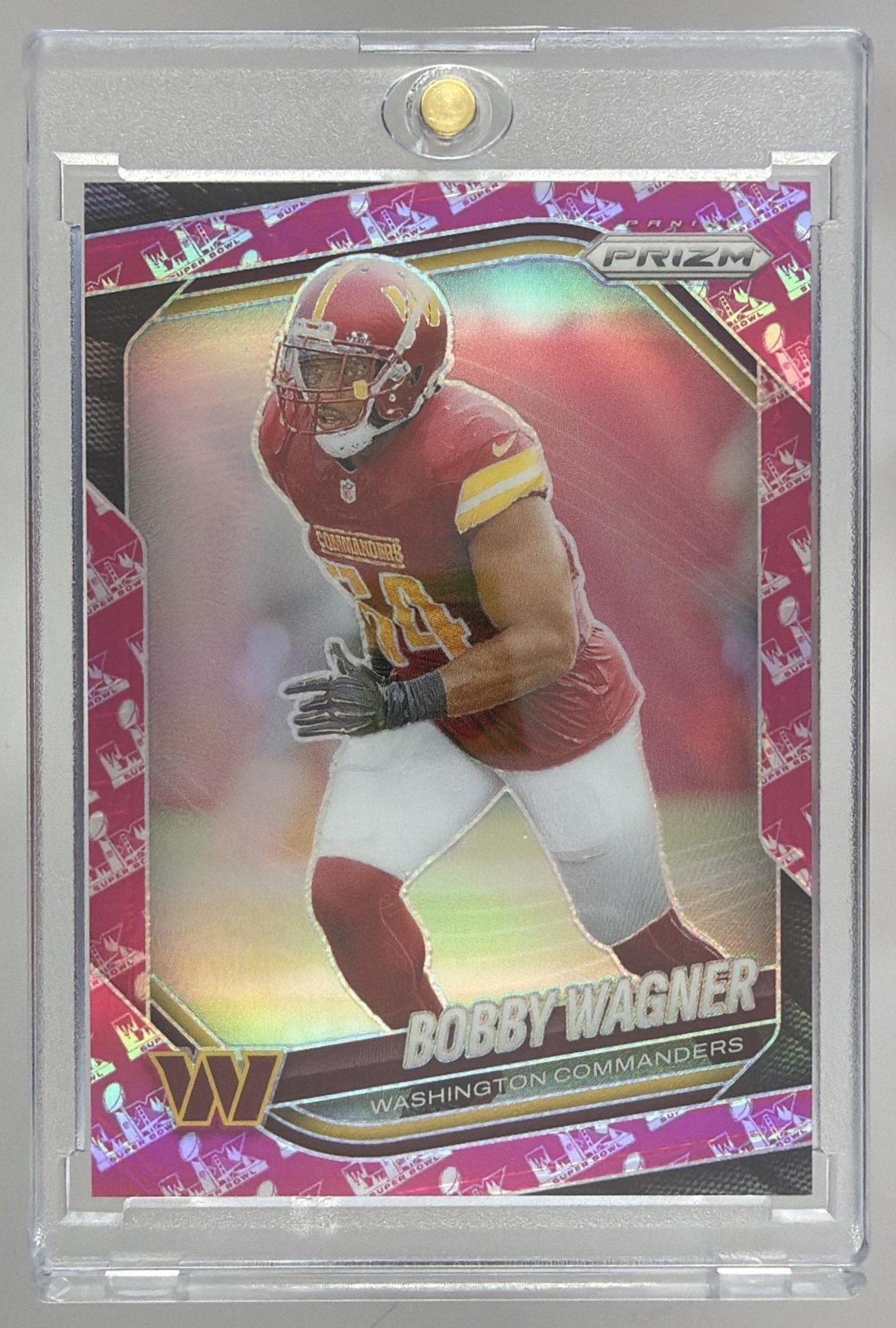 Card image for 2025 Panini Prizm Bobby Wagner Super Bowl LX /60 #261 Commanders