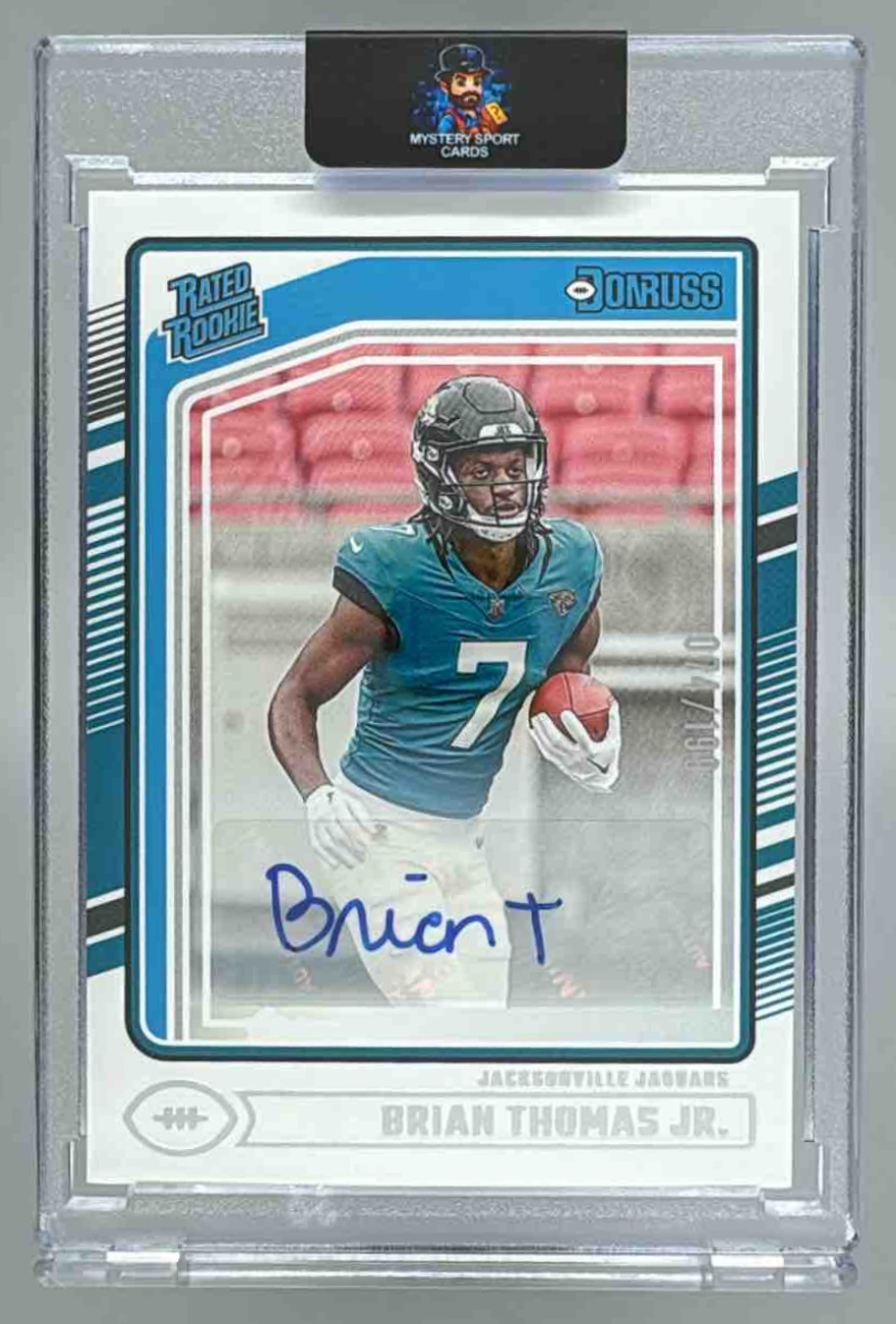 Card image for 2024 Panini Donruss Brian Thomas Jr. Rated Rookie Auto /199 #313 RC Jaguars