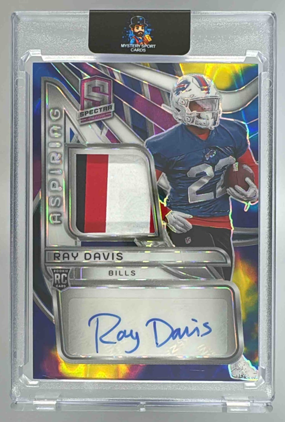 Card image for 2024 Panini Spectra Ray Davis Aspiring Patch Auto Supernova /70 #APA-RDS RC Bills
