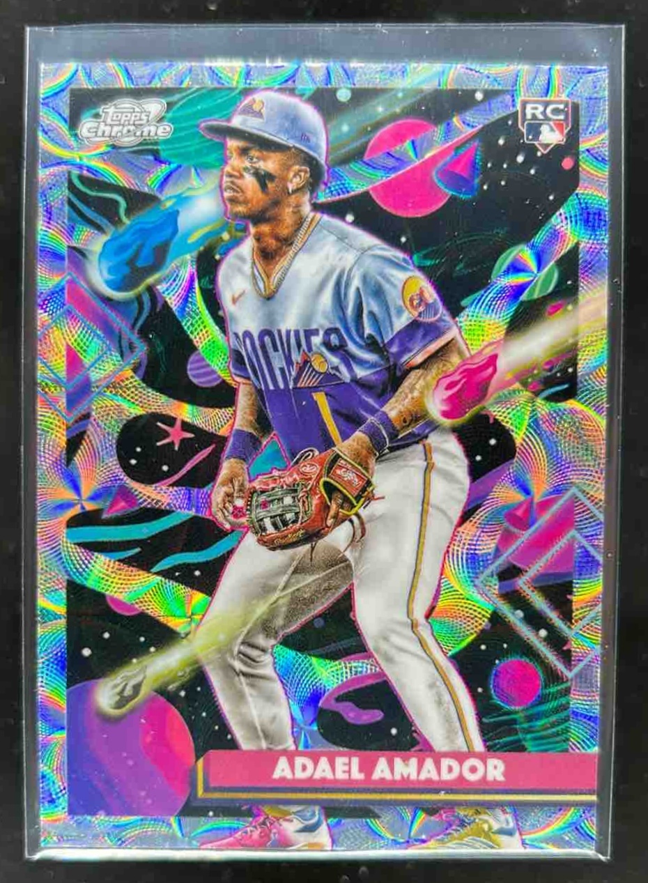 Card image for Adael Amador 2025 Topps Cosmic Chrome Nucleus Refractor