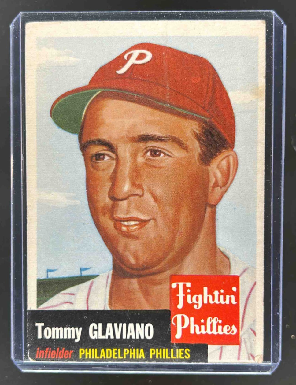 Card image for 1953 TOPPS BASEBALL TOMMY GLAVIANO #140B PHILADELPHIA PHILLIES