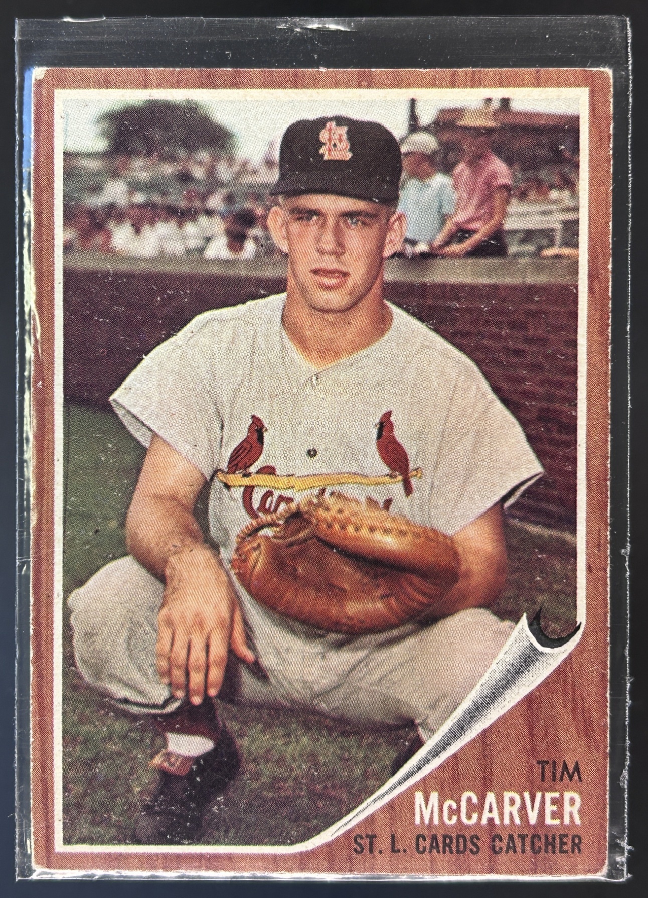 Card image for 1962 TOPPS TIM MCCARVER #167A RC ROOKIE ST. LOUIS CARDINALS